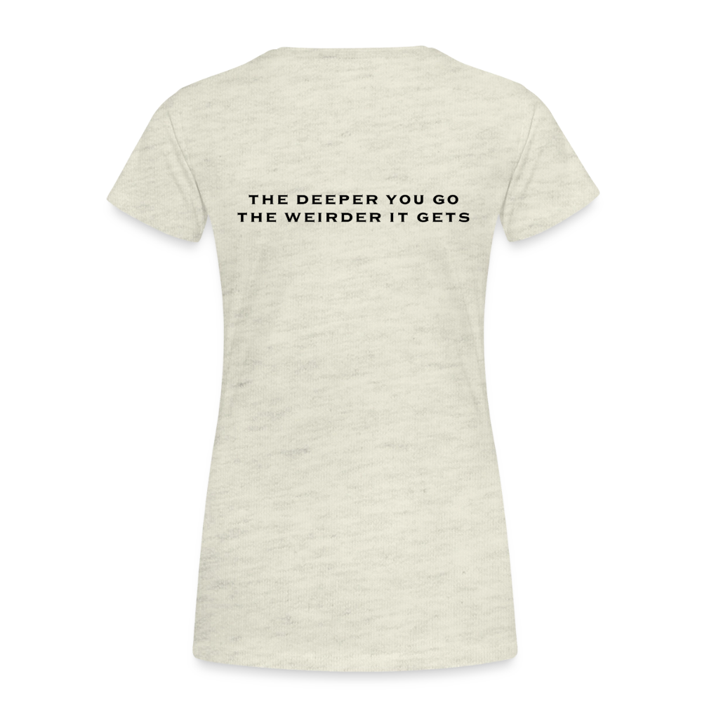 Woman's Deeper logo - heather oatmeal