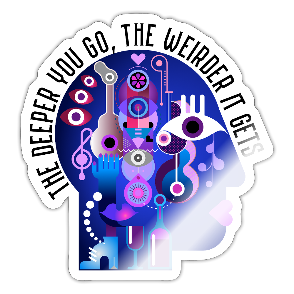 Head Sticker - white glossy