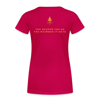 Ayahuasca University - Woman's cut GOLD - dark pink