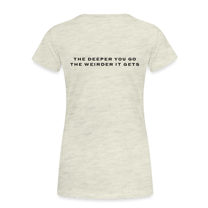 Woman's Deeper logo - heather oatmeal