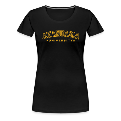 Ayahuasca University - Woman's cut GOLD - black