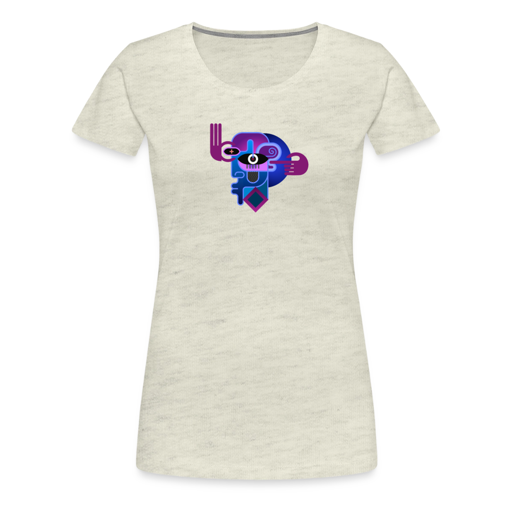 Woman's Deeper logo - heather oatmeal