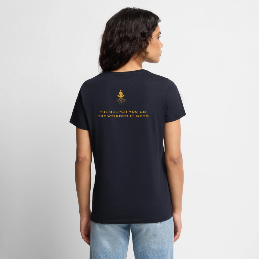 Ayahuasca University - Woman's cut GOLD - navy