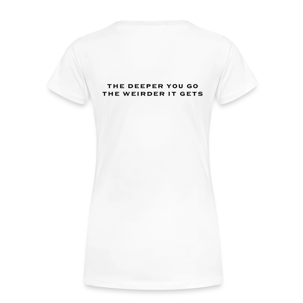 Woman's Deeper logo - white