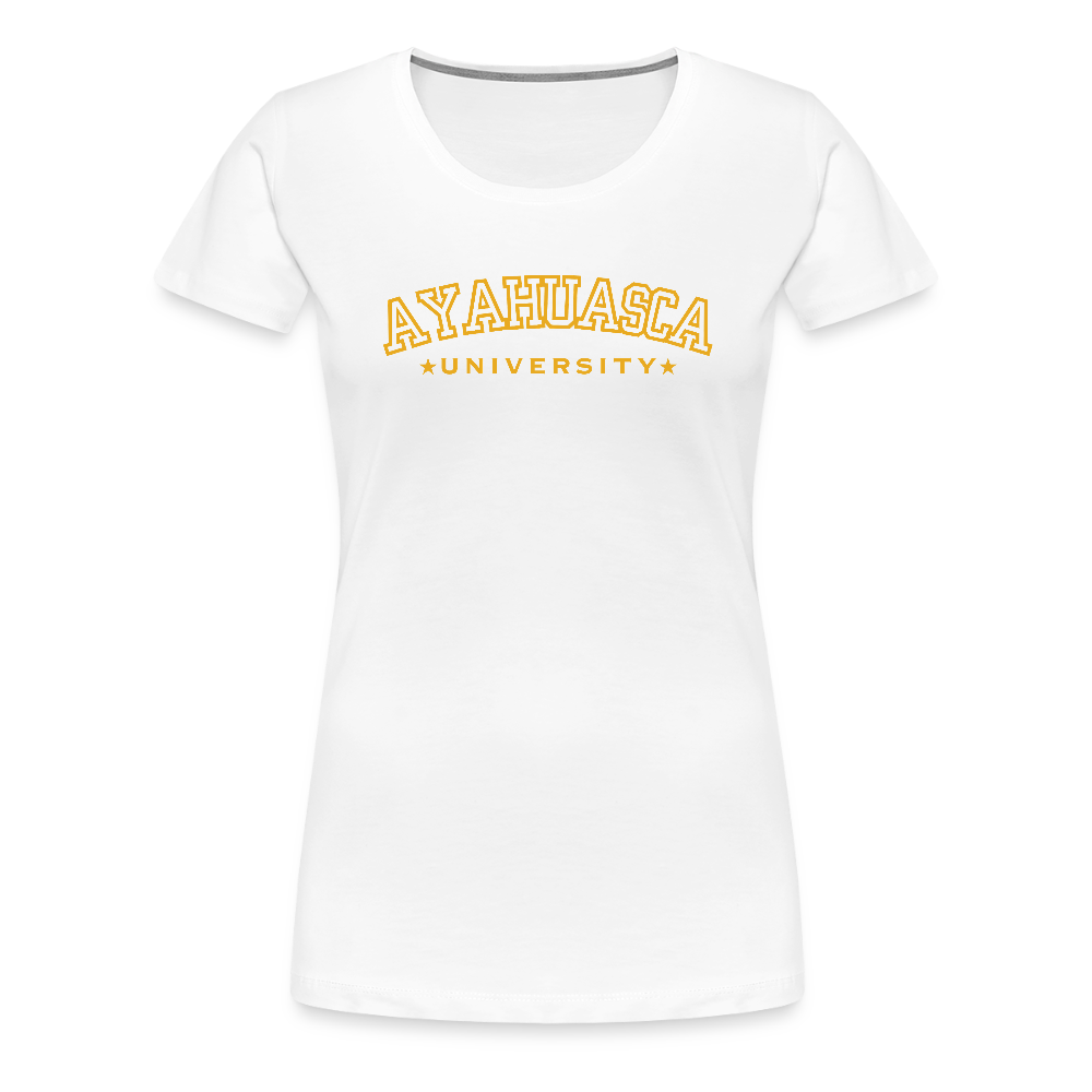Ayahuasca University - Woman's Gold - white