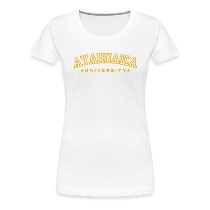 Ayahuasca University - Woman's Gold - white