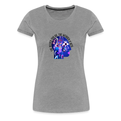 Podcast head logo - heather gray
