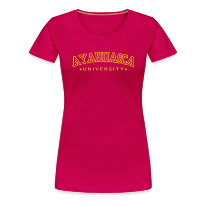 Ayahuasca University - Woman's cut GOLD - dark pink