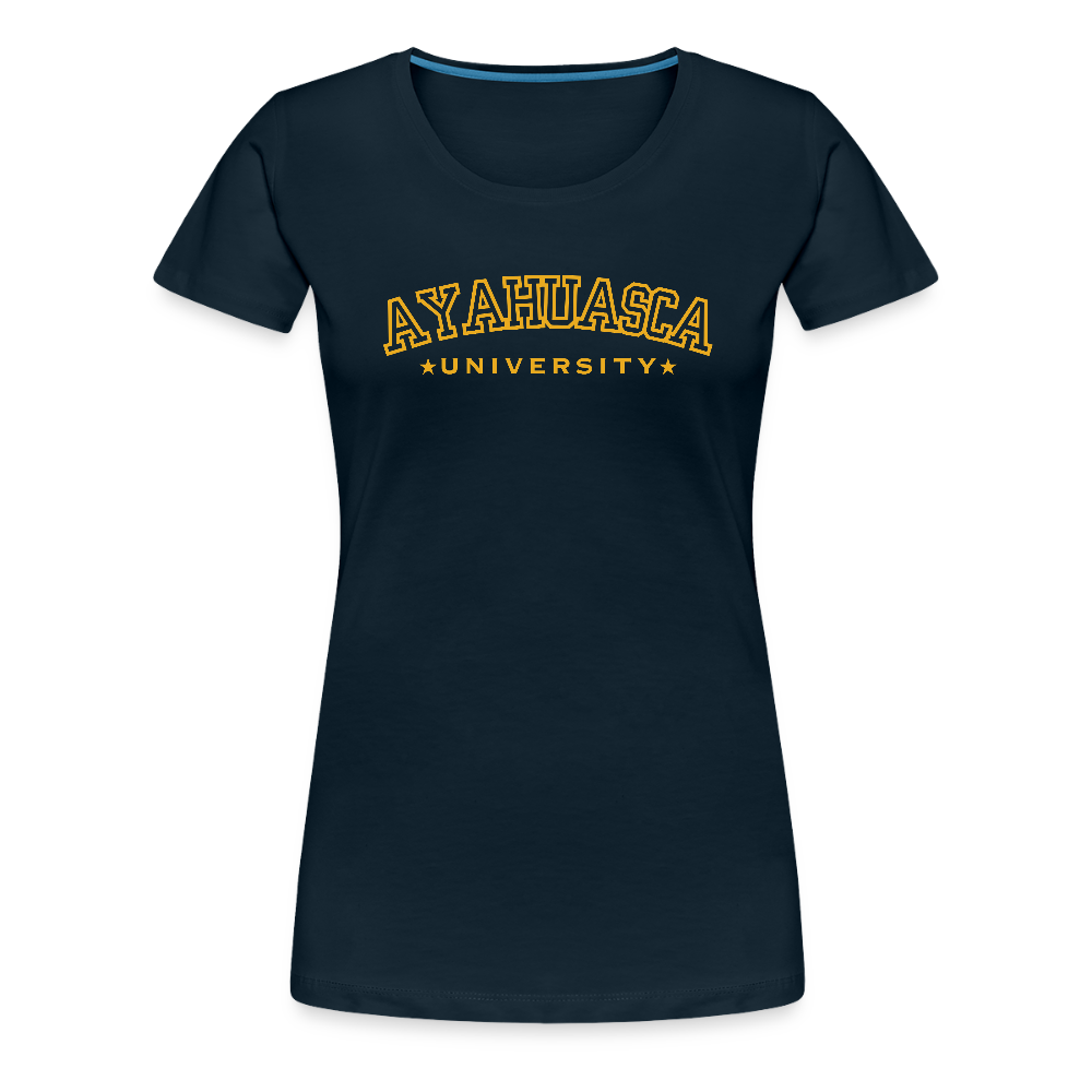 Ayahuasca University - Woman's cut GOLD - deep navy