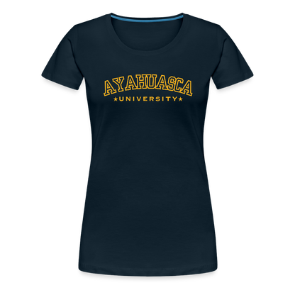 Ayahuasca University - Woman's cut GOLD - deep navy