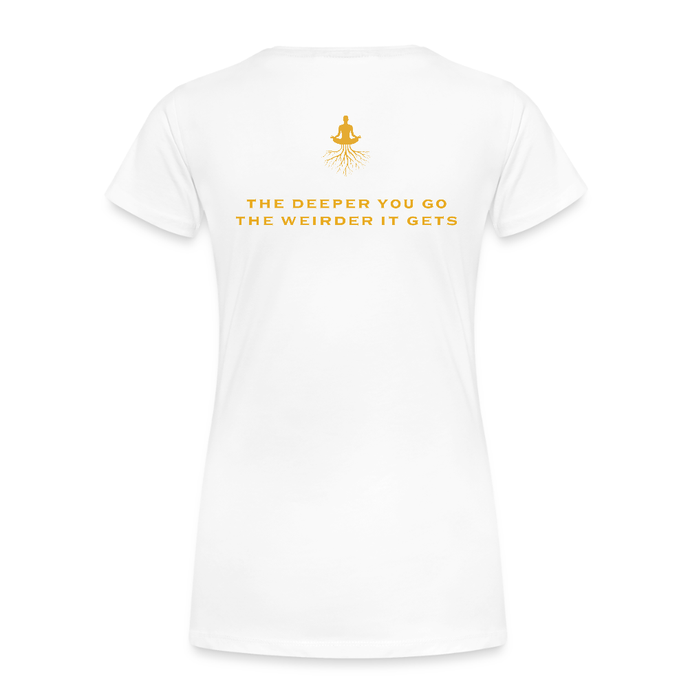 Ayahuasca University - Woman's Gold - white