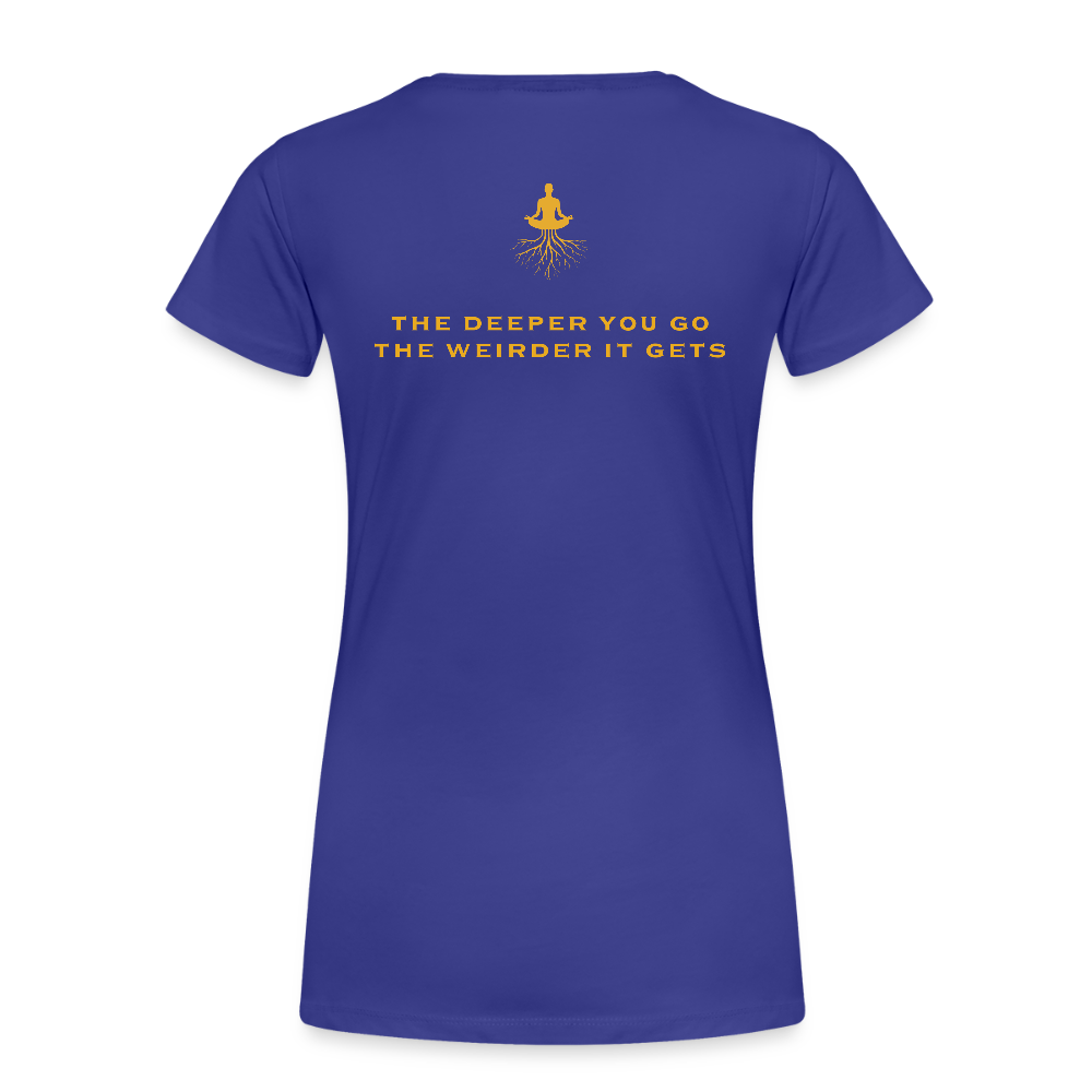 Ayahuasca University - Woman's cut GOLD - royal blue