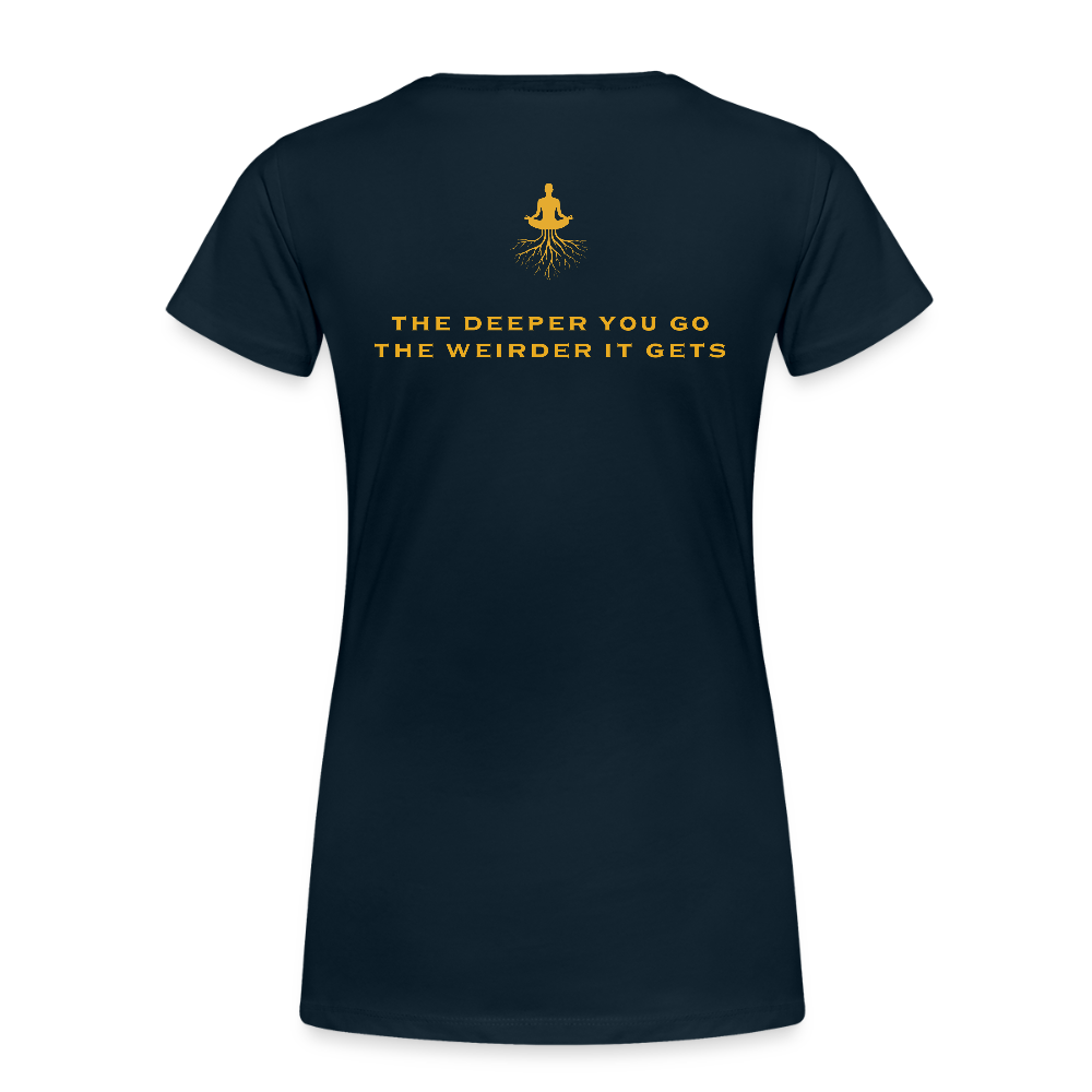 Ayahuasca University - Woman's cut GOLD - deep navy