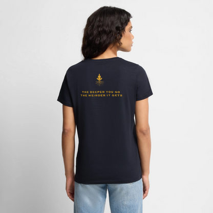 Ayahuasca University - Woman's Gold - navy